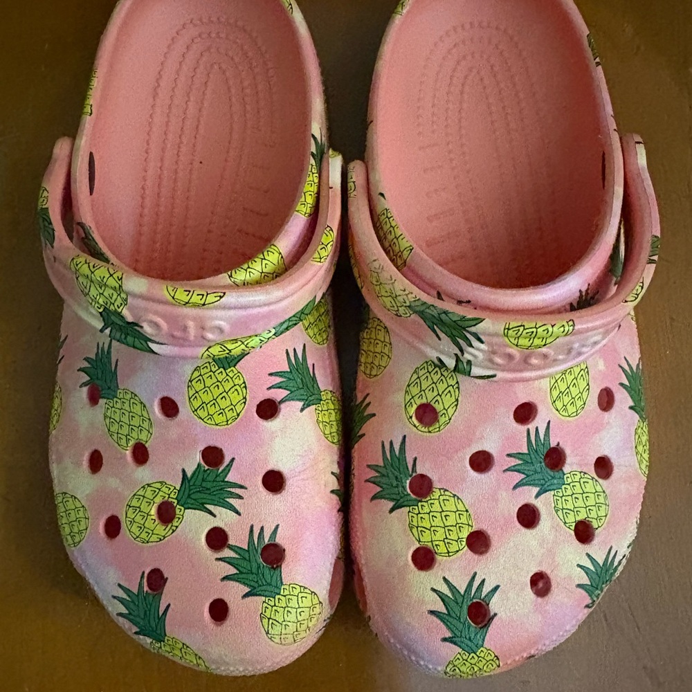 Pink Pineapple Crocs